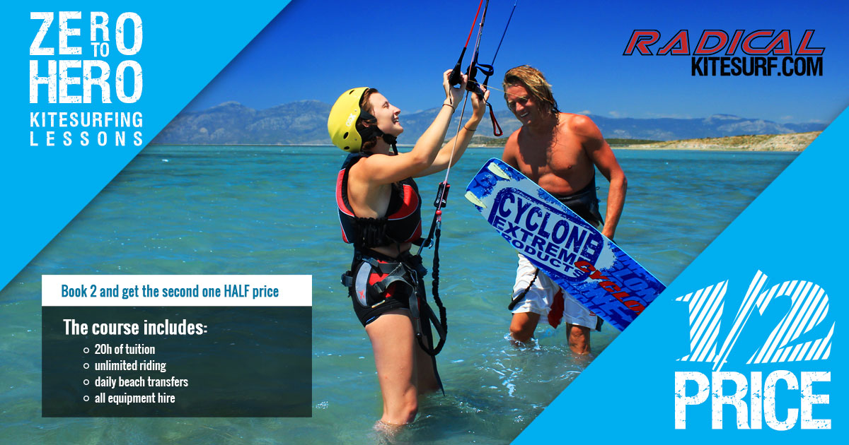 Half price kitesurfi lessons