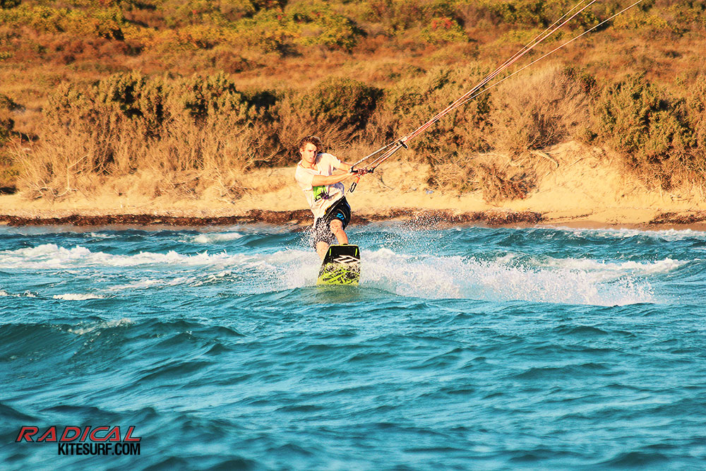Luke Whiteside kitesurfing